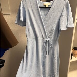 Light Blue Wrap Dress